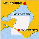 Localisation, par rapport &agrave; Melbourne